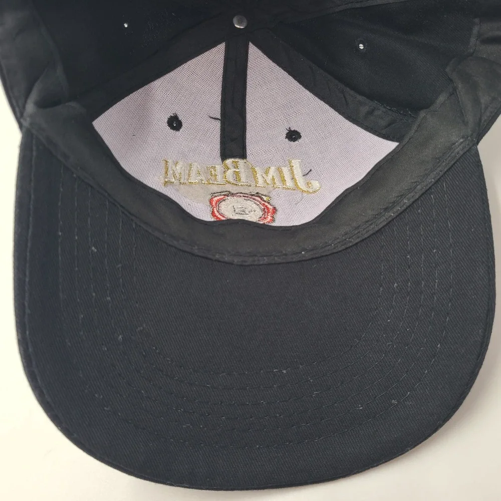 Jim Beam Hat Strapback Black Bourbon Whiskey Advertising Promo Casual Cotton Men